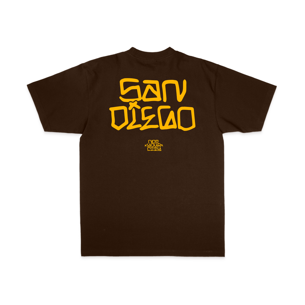 "HOME TEAM" TEE (BROWN)