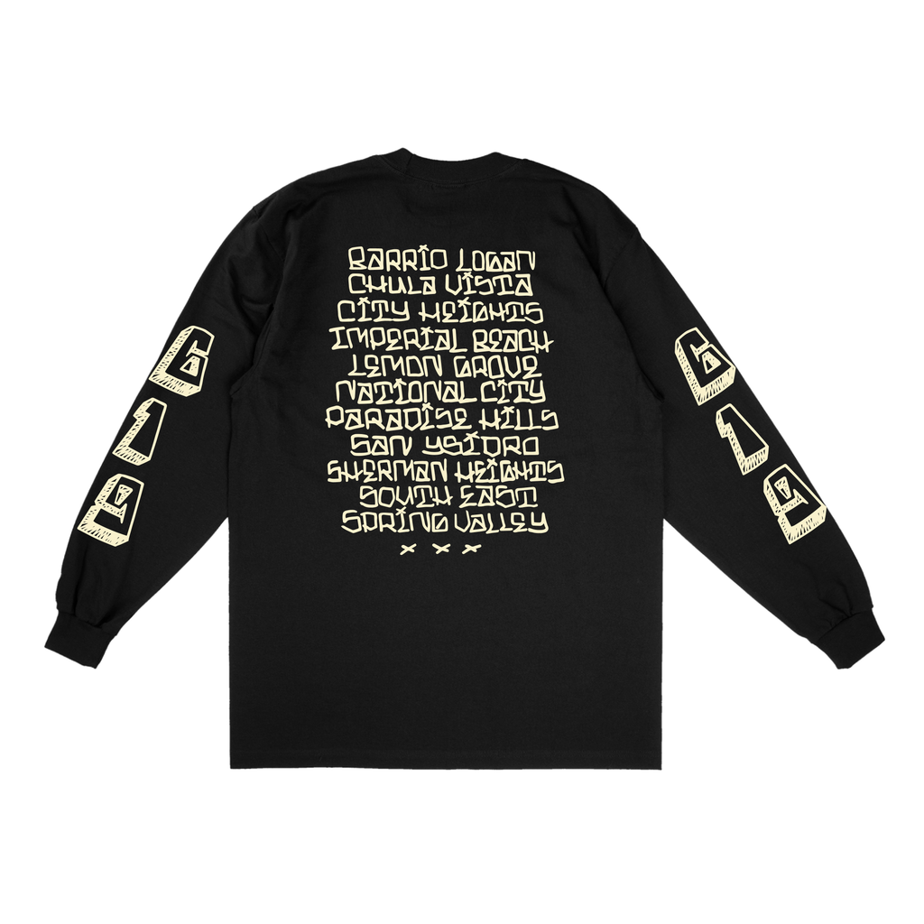 "HOOD TOUR" LONG SLEEVE (BLACK)