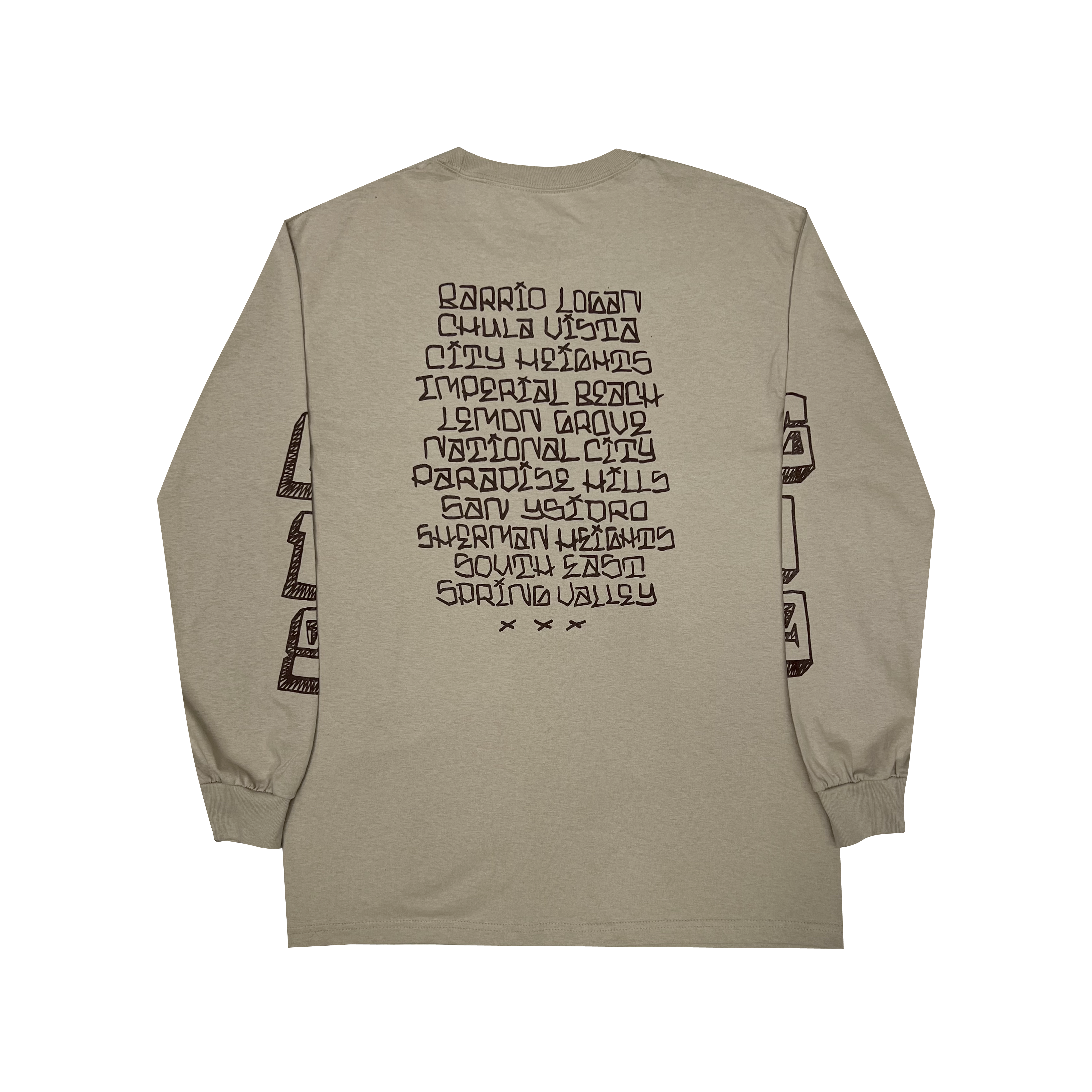 “HOOD TOUR” TEE (TAN)