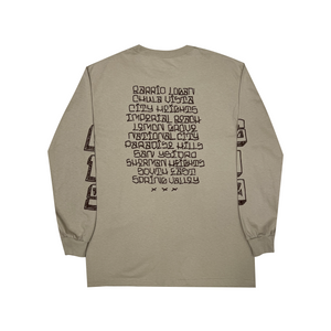 “HOOD TOUR” TEE (TAN)